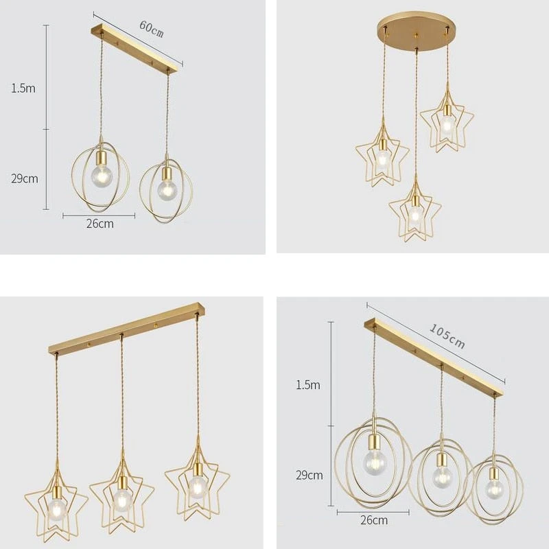 Lustre Moderne LED Avec Plusieurs Formes Géometriques Yria 9 Lustre Moderne LED Avec Plusieurs Formes Géometriques Yria – Image 7