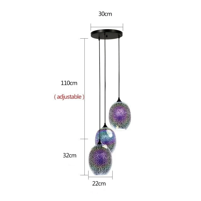 Suspension Moderne En Verre Multicolore 3D Kaili 17 Suspension Moderne En Verre Multicolore 3D Kaili – Image 15