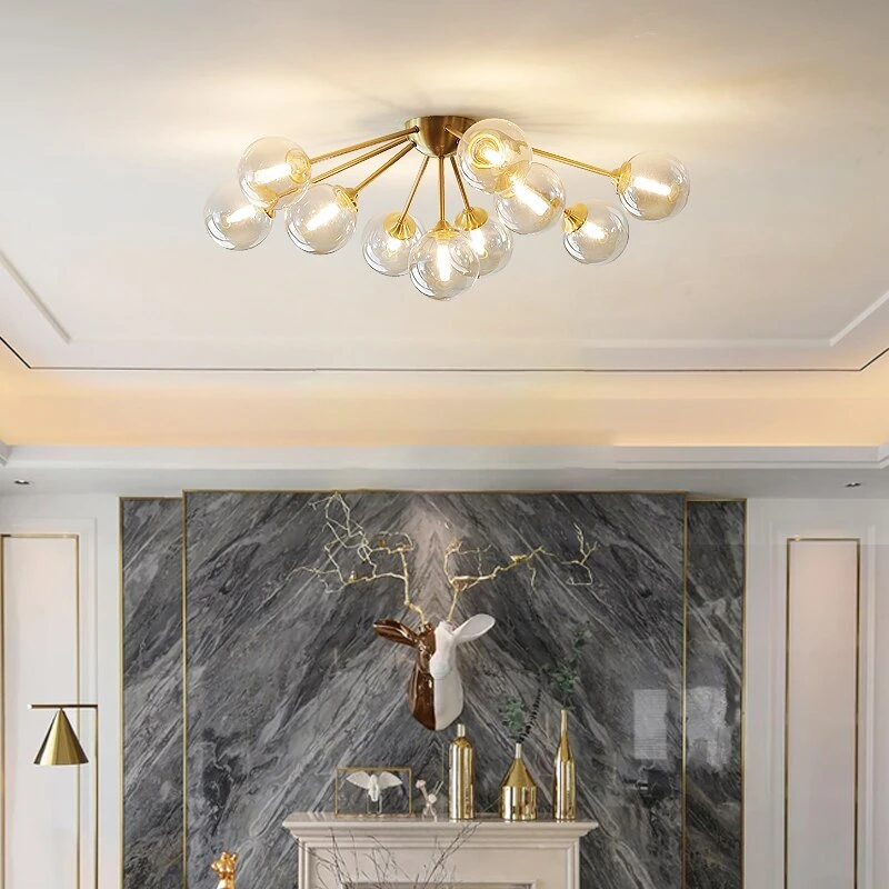 Plafonnier Moderne LED Avec Des Globes En Verre Vera 5 Plafonnier Moderne LED Avec Des Globes En Verre Vera – Image 3