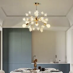 Lustre Moderne Métallique Avec Des étoiles étincelantes Tanit 10 Lustre Moderne Métallique Avec Des étoiles étincelantes Tanit -Lumeers Boutique product image 1925779944