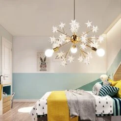 Lustre Moderne Métallique Avec Des étoiles étincelantes Tanit 13 Lustre Moderne Métallique Avec Des étoiles étincelantes Tanit -Lumeers Boutique product image 1925779949