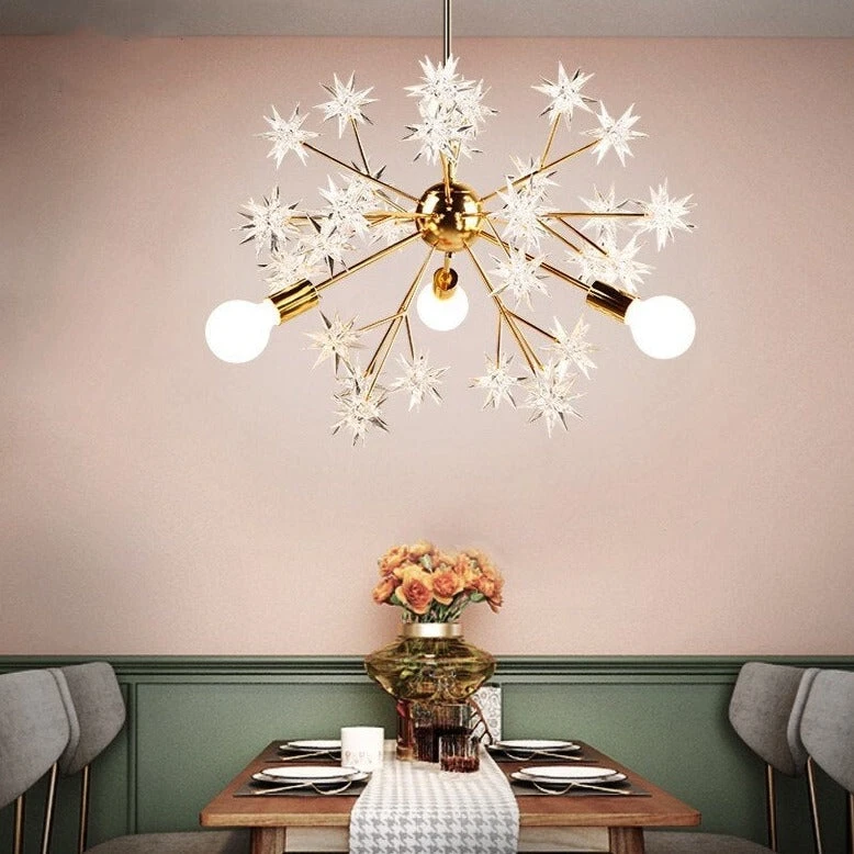 Lustre Moderne Métallique Avec Des étoiles étincelantes Tanit 6 Lustre Moderne Métallique Avec Des étoiles étincelantes Tanit – Image 4