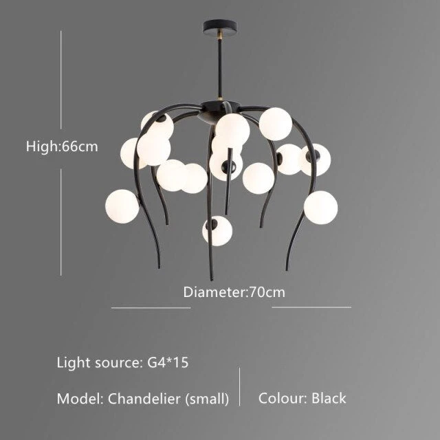 Lustre Moderne En Forme D'octopus Avec Globes Nayla 10 Lustre Moderne En Forme D'octopus Avec Globes Nayla – Image 8