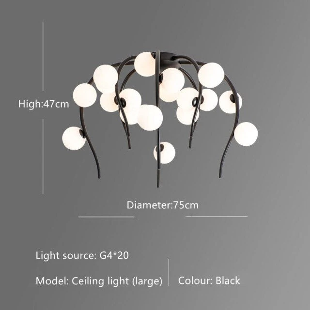 Lustre Moderne En Forme D'octopus Avec Globes Nayla 13 Lustre Moderne En Forme D'octopus Avec Globes Nayla – Image 11