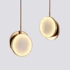 Suspension Moderne LED En Forme De Pièce Effet Marbre Alhena -Lumeers Boutique product image 1925781050
