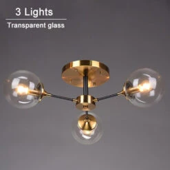 Plafonnier Moderne LED En étoile Et Globes En Verre Iraide 33 Plafonnier Moderne LED En étoile Et Globes En Verre Iraide -Lumeers Boutique product image 1931238144