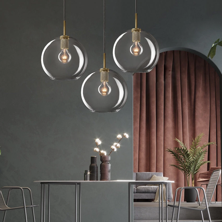 Suspension Industrielle En Verre Et En Métal Doré Haivy 6 Suspension Industrielle En Verre Et En Métal Doré Haivy – Image 4