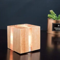 Applique Murale Scandinave LED Cube En Bois Lymena -Lumeers Boutique product image 1937237093