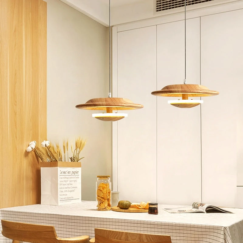 Suspension Scandinave Avec Abat-jour Original En Bois Zoraida 6 Suspension Scandinave Avec Abat-jour Original En Bois Zoraida â Image 4