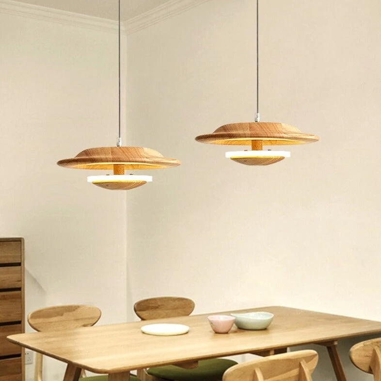 Suspension Scandinave Avec Abat-jour Original En Bois Zoraida 7 Suspension Scandinave Avec Abat-jour Original En Bois Zoraida â Image 5