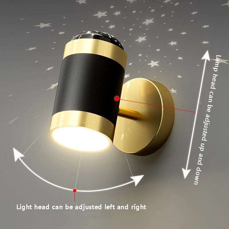 Applique Murale Moderne Cylindrique Noir Et Doré Benie 8 Applique Murale Moderne Cylindrique Noir Et Doré Benie – Image 6