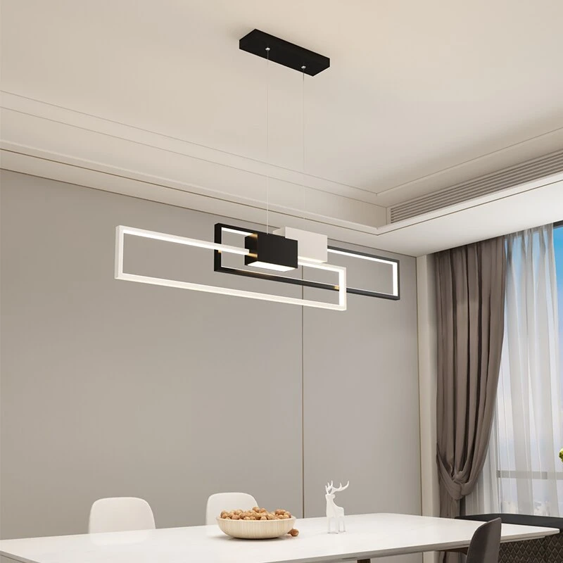 Lustre Design LED Avec Lampes Rectangulaires En Métal Artemisa 8 Lustre Design LED Avec Lampes Rectangulaires En Métal Artemisa – Image 6