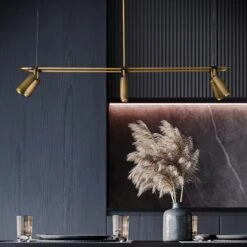 Plafonnier Moderne LED Base Rectangulaire Et Spots Dorés Mael -Lumeers Boutique product image 1942743875