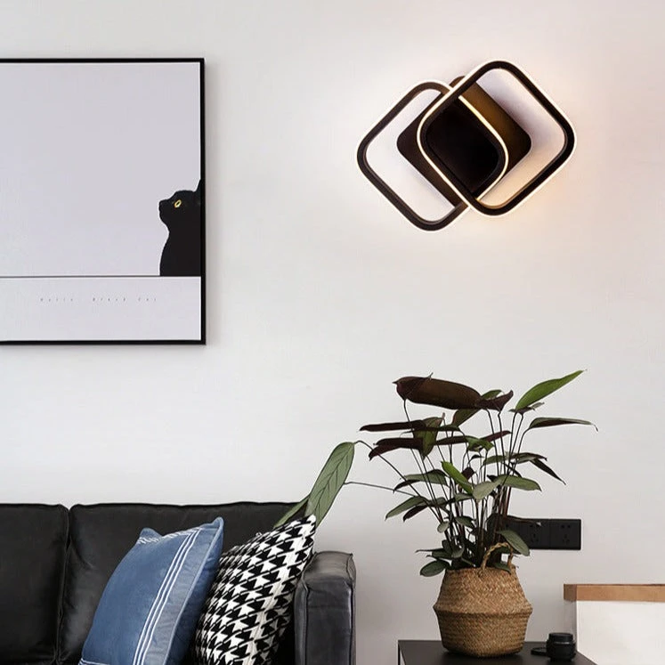 Plafonnier Moderne LED Avec Carrés Arrondis Croisés Doha 5 Plafonnier Moderne LED Avec Carrés Arrondis Croisés Doha – Image 3