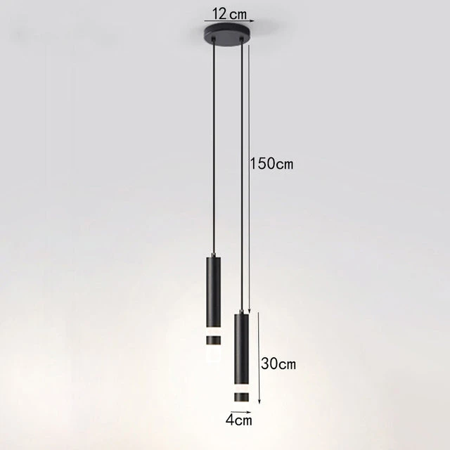 Lustre Design LED Tube Lumineux Doré Ou Noir Amias 11 Lustre Design LED Tube Lumineux Doré Ou Noir Amias – Image 9