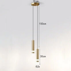 Lustre Design LED Tube Lumineux Doré Ou Noir Amias 23 Lustre Design LED Tube Lumineux Doré Ou Noir Amias -Lumeers Boutique product image 1972341931