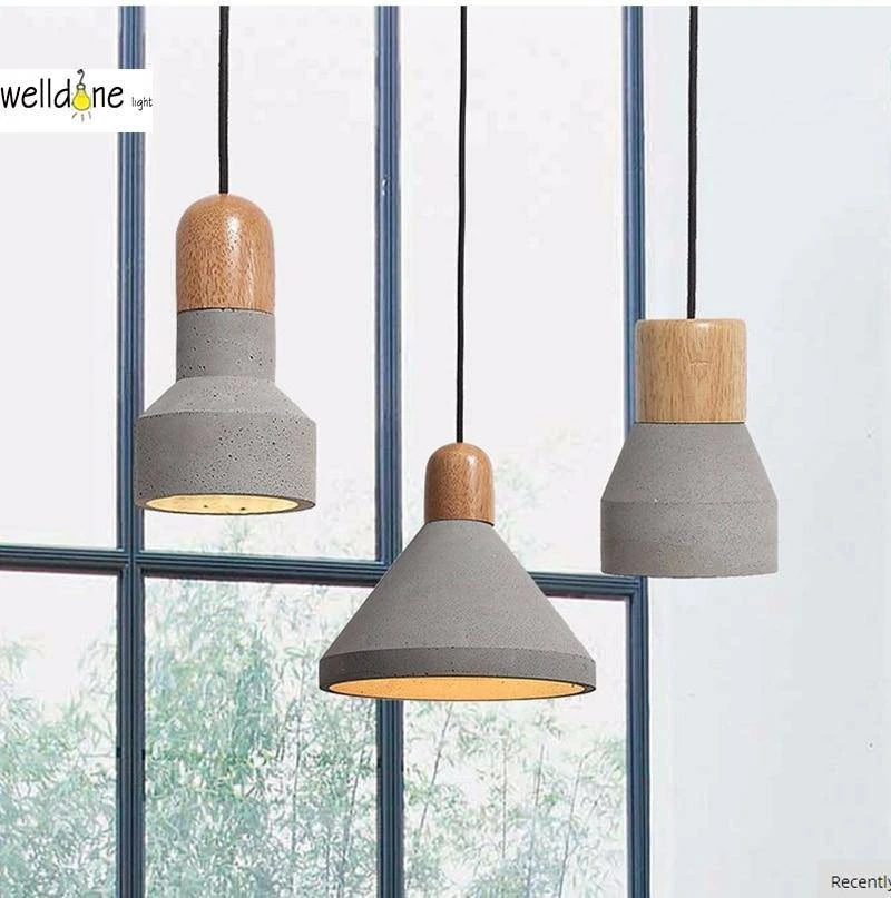 Suspension Scandinave En Bois Et Ciment Loft 4 Suspension Scandinave En Bois Et Ciment Loft – Image 2