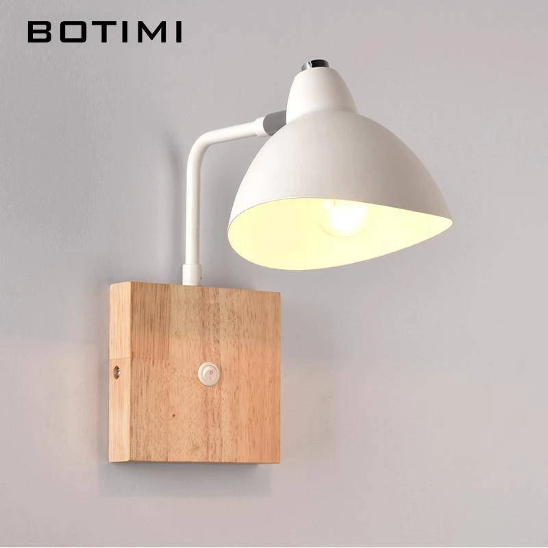 Applique En Bois Avec Lampe En Métal Blanc Botimi 4 Applique En Bois Avec Lampe En Métal Blanc Botimi – Image 2
