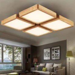 Plafonnier En Bois à LED Carré -Lumeers Boutique product image 421179185 3e03d5af 58d3 4cb9 a330 4f715f85f217