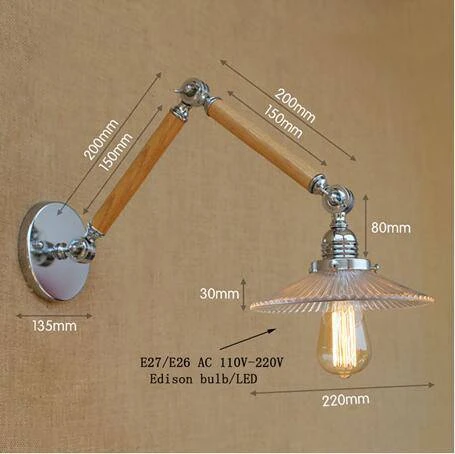 Applique Murale LED Ajustable Art Deco Chromée, Bois Et Verre 8 Applique Murale LED Ajustable Art Deco Chromée, Bois Et Verre – Image 6