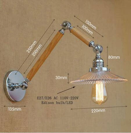 Applique Murale LED Ajustable Art Deco Chromée, Bois Et Verre 6 Applique Murale LED Ajustable Art Deco Chromée, Bois Et Verre – Image 4