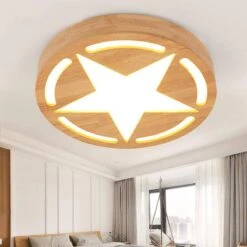Plafonnier En Bois à LED Rond Avec étoile -Lumeers Boutique product image 479206746 5fc12761 8d2c 418f 80f0 1bb0800b1bb0