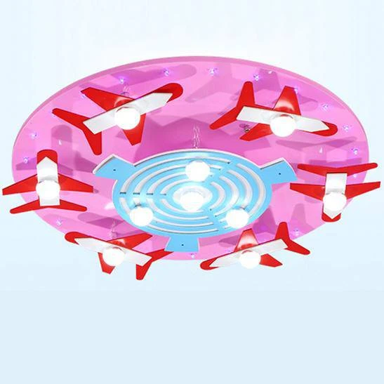 Plafonnier Enfant Rond Avec Des Avions 4 Plafonnier Enfant Rond Avec Des Avions – Image 2