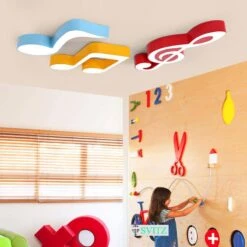 Plafonnier Enfant LED En Notes De Musique