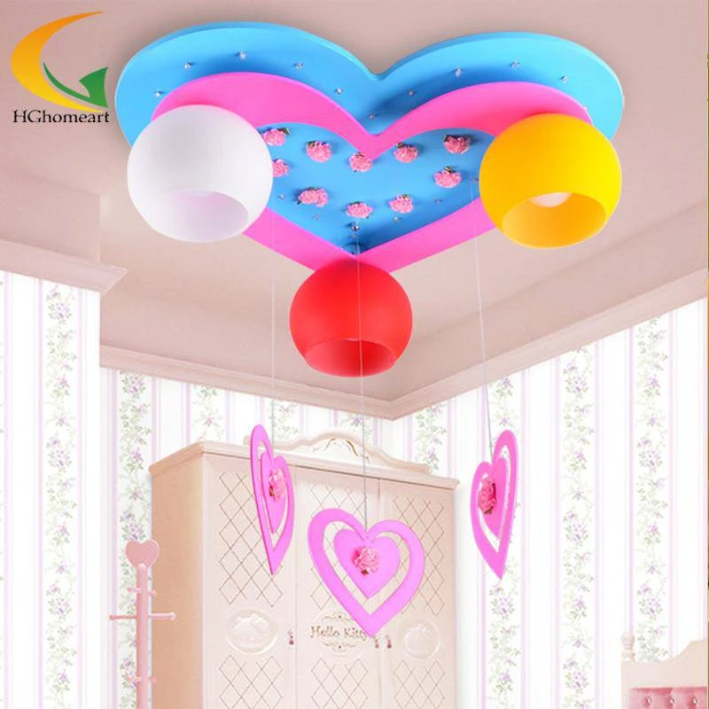 Plafonnier Enfant LED En Forme De Coeur Bleu Et Rose 3 Plafonnier Enfant LED En Forme De Coeur Bleu Et Rose