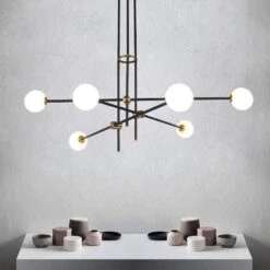 Lustre Design Noir Avec Plusieurs Branches Et Verre Retro -Lumeers Boutique product image 485768434 d300d113 0a82 4940 95d5 d2de92587632