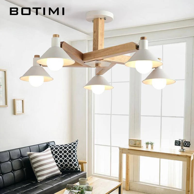 Plafonnier LED En Bois Bulbs (noir Ou Blanc) 8 Plafonnier LED En Bois Bulbs (noir Ou Blanc) – Image 6