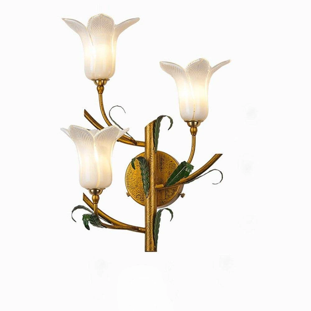 Applique Murale Rustique LED Avec Abat-jour Style Fleur Colorée 8 Applique Murale Rustique LED Avec Abat-jour Style Fleur Colorée – Image 6