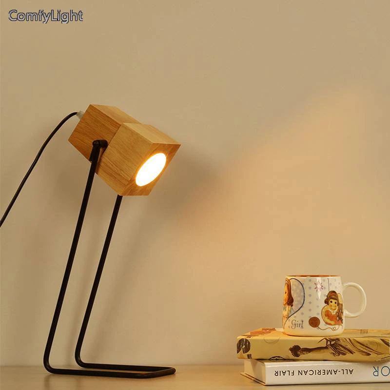 Lampe De Bureau Ou De Chevet En Bois Ajustable Wood 4 Lampe De Bureau Ou De Chevet En Bois Ajustable Wood – Image 2