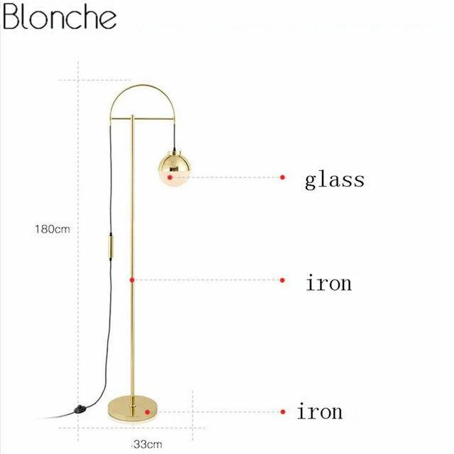 Lampadaire Design LED Doré Moderne Iron 6 Lampadaire Design LED Doré Moderne Iron – Image 4