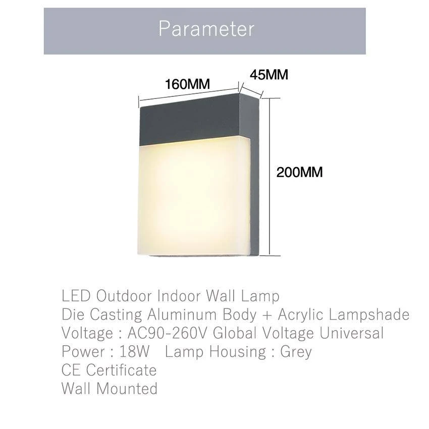 Applique Extérieur Pour Terrasse Ou Balcon (noir Ou Gris) 6 Applique Extérieur Pour Terrasse Ou Balcon (noir Ou Gris) – Image 4