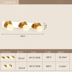 Applique Murale Pour Miroir De Salle De Bain En Bois Cubique Personality -Lumeers Boutique product image 841859311 b54053d0 1353 4d47 b681 dd105c78e100