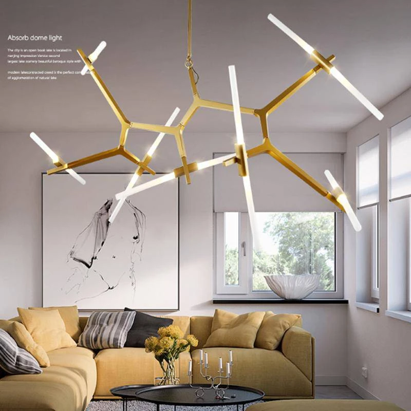 Lustre Design Scandinave Avec Plusieurs Branches En Tube 6 Lustre Design Scandinave Avec Plusieurs Branches En Tube – Image 4