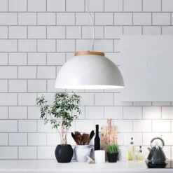 Suspension Demi Boule Blanche En Métal Et Base En Bois -Lumeers Boutique product image 895190899 ba8480f1 783a 4bd1 baf0 6379311d5bfc