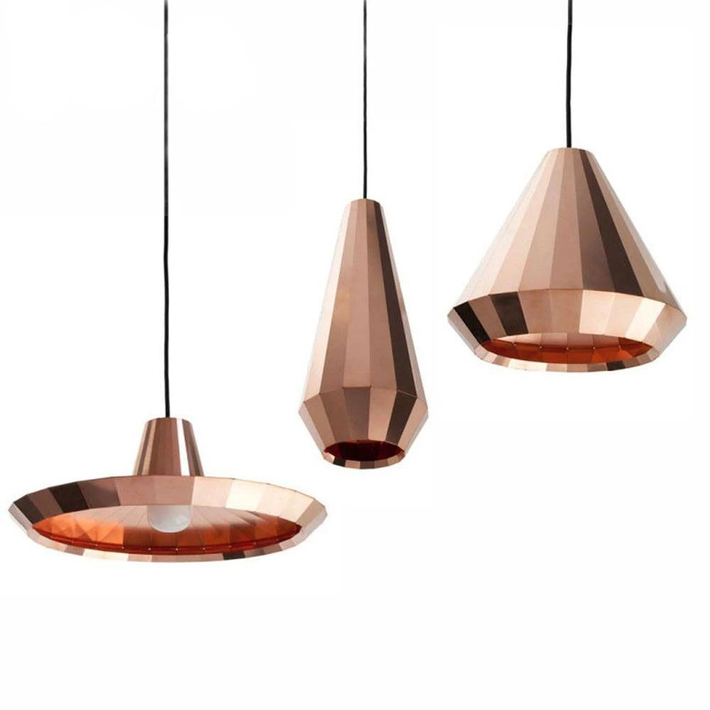 Suspension Design Rose Gold De Différentes Formes Droites Loft 6 Suspension Design Rose Gold De Différentes Formes Droites Loft – Image 4