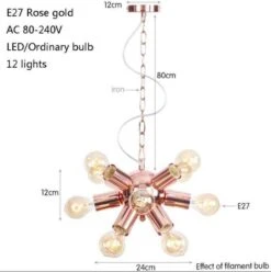 Lustre Design LED En Métal Rose Gold Avec Plusieurs Lampes Fly -Lumeers Boutique product image 917979703 a7b14c72 dc70 4727 a63d 28272ee3c841
