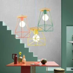 Suspension Design LED En Cage Métal Colorée Style Scandinave 22 Suspension Design LED En Cage Métal Colorée Style Scandinave -Lumeers Boutique product image 979062760 b5334f95 f805 42a7 83ef caa7ffd53e25
