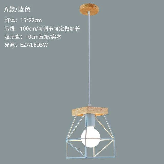 Suspension Design LED En Cage Métal Colorée Style Scandinave 19 Suspension Design LED En Cage Métal Colorée Style Scandinave – Image 17