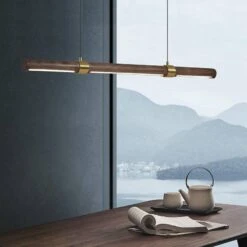 Suspension Design LED Avec Tube Allongé En Bois Style Creative -Lumeers Boutique product image 979180089 e70c029c 32b9 4cbe a292 704f95a24662