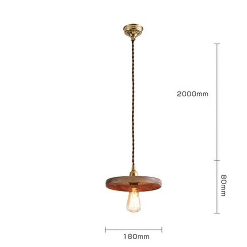 Suspension Industriel LED Avec Disque En Bois Et Ampoule Edison 6 Suspension Industriel LED Avec Disque En Bois Et Ampoule Edison – Image 4