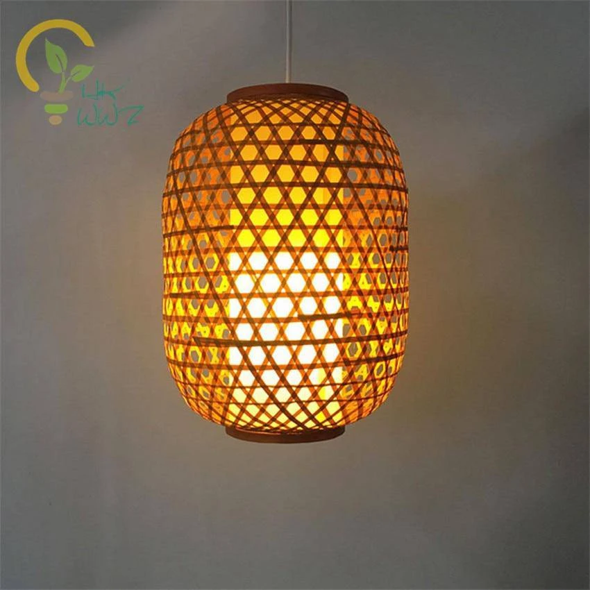 Suspension Design En Rotin LED Aux Formes Arrondies Style Asian 4 Suspension Design En Rotin LED Aux Formes Arrondies Style Asian â Image 2