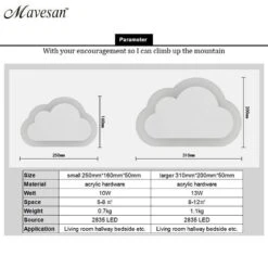 Applique Murale LED Enfant En Forme De Nuage -Lumeers Boutique product image 979542382 8fc107e4 d688 4682 848a 28c0a35590c7