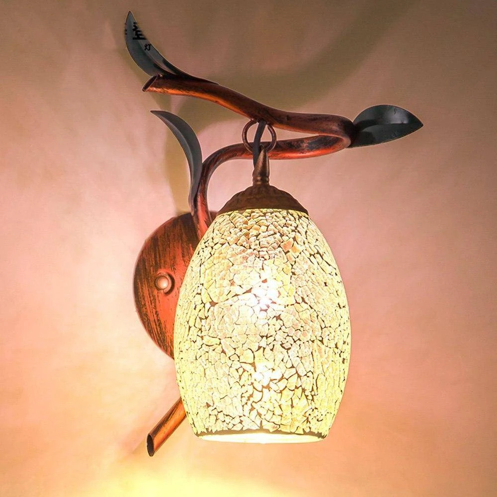 Applique Murale Rétro LED En Verre Coloré Style Vintage 8 Applique Murale Rétro LED En Verre Coloré Style Vintage – Image 6