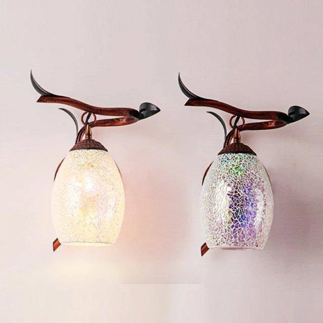 Applique Murale Rétro LED En Verre Coloré Style Vintage 5 Applique Murale Rétro LED En Verre Coloré Style Vintage – Image 3