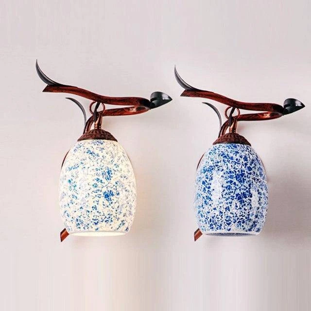 Applique Murale Rétro LED En Verre Coloré Style Vintage 6 Applique Murale Rétro LED En Verre Coloré Style Vintage – Image 4