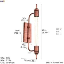 Applique Murale Antique à LED Tube Rustic 12 Applique Murale Antique à LED Tube Rustic -Lumeers Boutique product image 979779566 462d1886 6f51 47fa 9bc3 deb293dadb10
